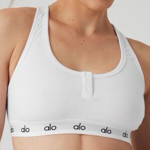 ALO Yoga Icon Ribbed Henley Bra - Picture 5 of 8